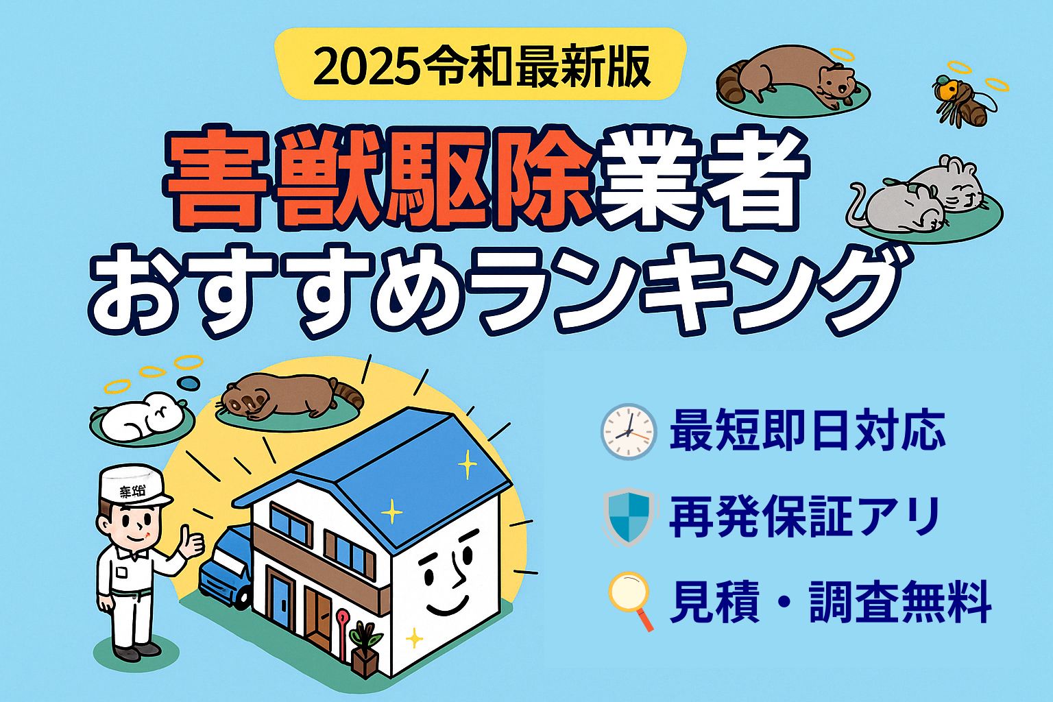 2025令和最新版 害獣駆除業者おすすめランキング